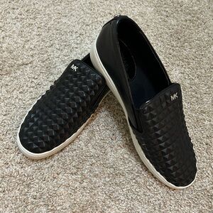 Michael Kors Evy Slip-on black leather sneakers